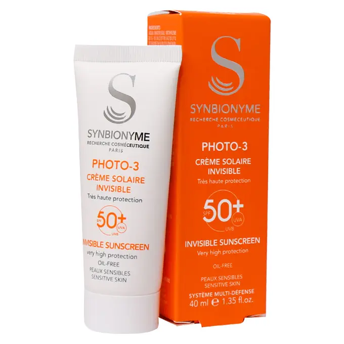 تصویر از کرم ضد آفتاب پوست حساس SPF50+ بزرگسالان فتو 3 سین بیونیم 40 ml بی رنگ پوبر