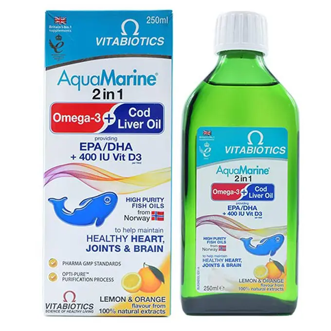 تصویر از شربت آکوامارین ویتابیوتیکس 250 ml طعم لیمو پرتقال آرمان فارمد دارو