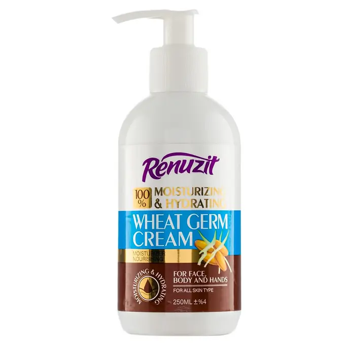 تصویر از کرم آبرسان و مرطوب کننده صورت و بدن انواع پوست بزرگسالان جوانه گندم رینوزیت 250 ml رایا پخش متحد