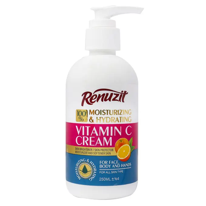 تصویر از کرم آبرسان و مرطوب کننده صورت و بدن انواع پوست بزرگسالان ویتامین C رینوزیت 250 ml رایا پخش متحد