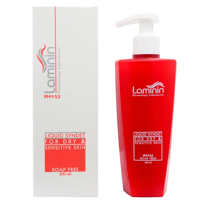 تصویر از ژل شستشو کرمی صورت و بدن پوست خشک بزرگسالان لامینین 200 ml گل افشان آرایش