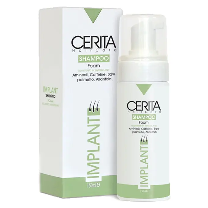 تصویر از شامپو فوم موهای کاشته شده بزرگسالان ایمپلنت سریتا 150 ml پارس آزمای طب