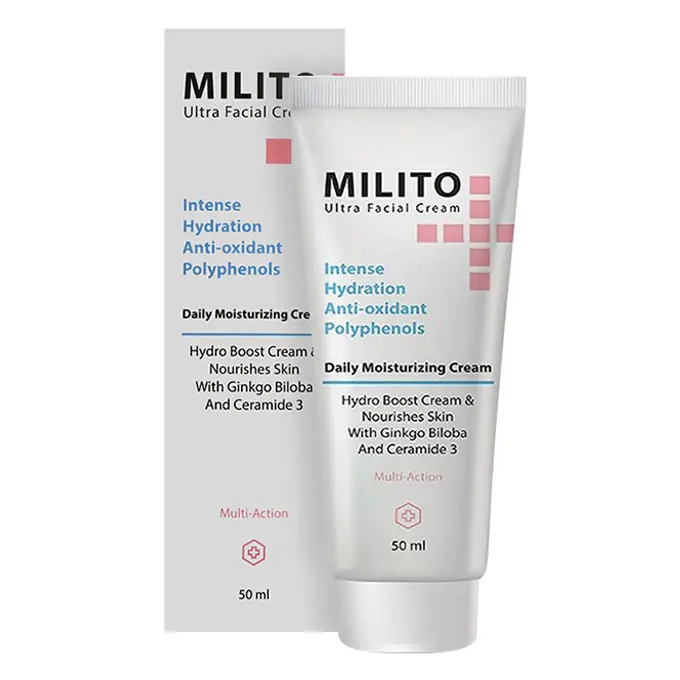 تصویر از کرم مرطوب کننده صورت انواع پوست بزرگسالان میلیتو 50 ml آرایش افزون غرب ایران