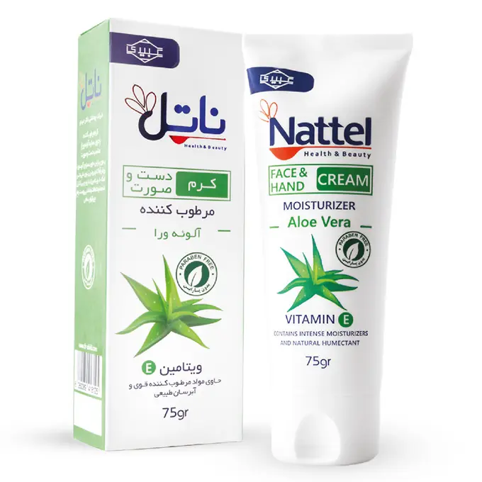 تصویر از کرم مرطوب کننده دست و صورت انواع پوست  بزرگسالان آلوئه ورا  ناتل 75 g  داروسازی دکتر عبیدی ایران