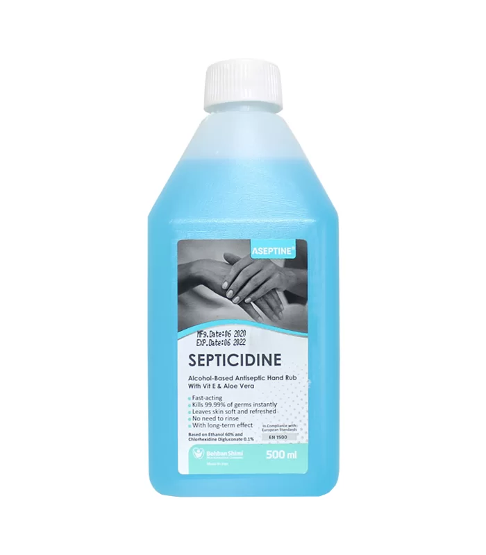 تصویر از محلول ضد عفونی کننده دست سپتی سیدین آسپتین 500 ml