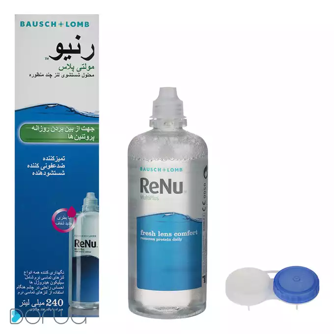 محلول شستشوي لنز رنيو بوش اند لومب مناسب لنزهاي طبي و رنگي 240.webp