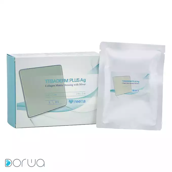 تصویر از پانسمان آماده طبادرم پلاس نقره تریتا سایز 5 در 5 cm