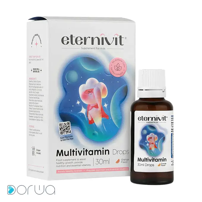 تصویر از قطره مولتی ویتامین  اترنیویت 30 ml طعم پرتقال روشا زیست پارسین ایران